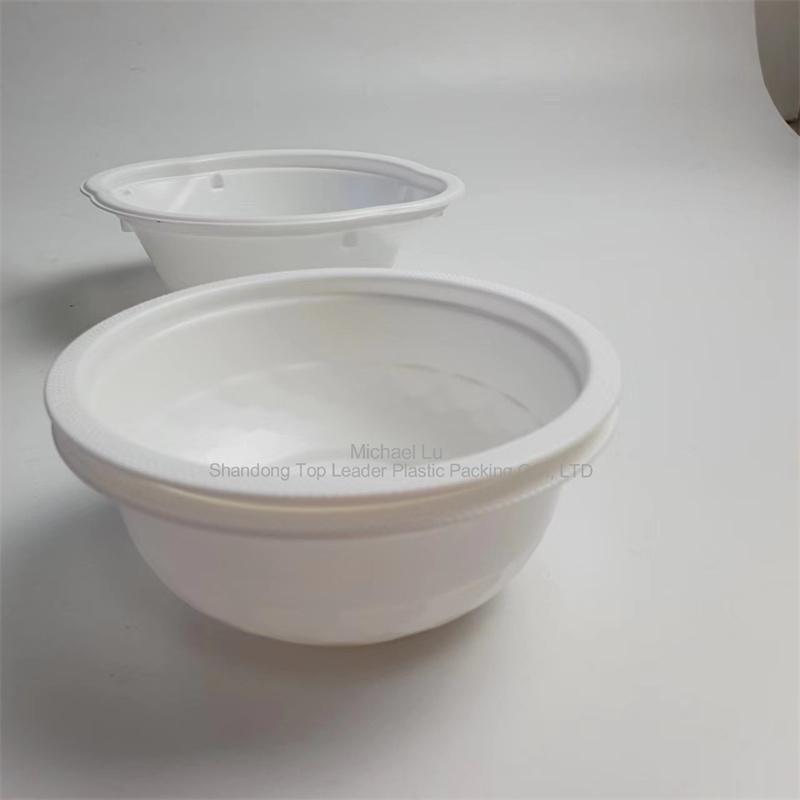 Bol en PP blanc, récipient en PP noir, gobelet en polypropylène transparent