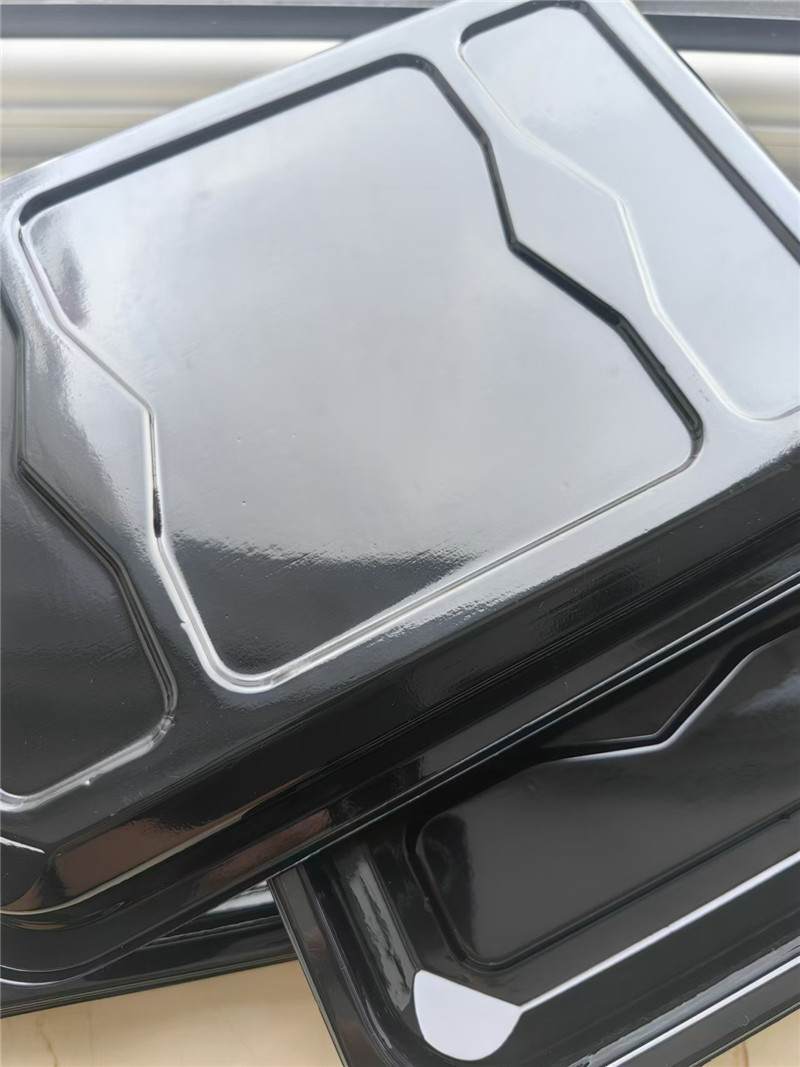 Boîte à sushi jetable en plastique de qualité alimentaire avec couvercles transparents