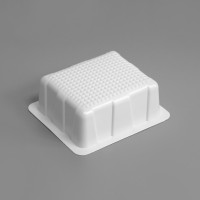 ถาดพลาสติก พีพี สีขาว สำหรับบรรจุเนื้อคุกกี้