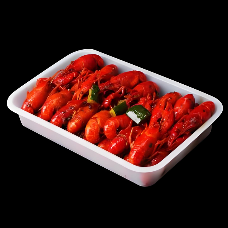 ถาดพลาสติก พีพี สีขาว สำหรับบรรจุเนื้อคุกกี้