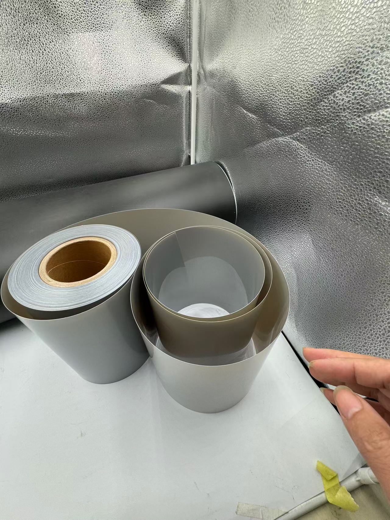 Grey PVC film capsule