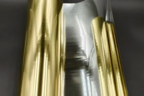 Starre Blisterfolie aus goldener metallisierter PVC für Tabletts