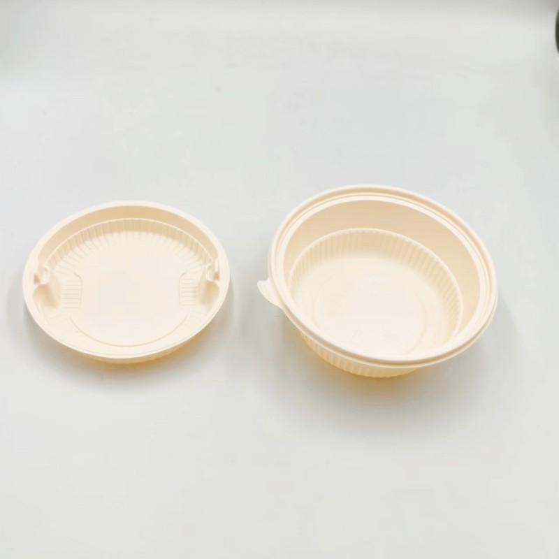 Disposable cornstarch food container