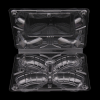 TL-PET-178 LA caja termoformadora PET para alimentos, frutas, platos de carne,