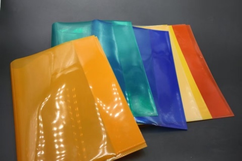 Funda para cuaderno de papelería, lámina de PP transparente de color