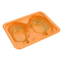 Barquette alimentaire en film rigide nacré PP doré