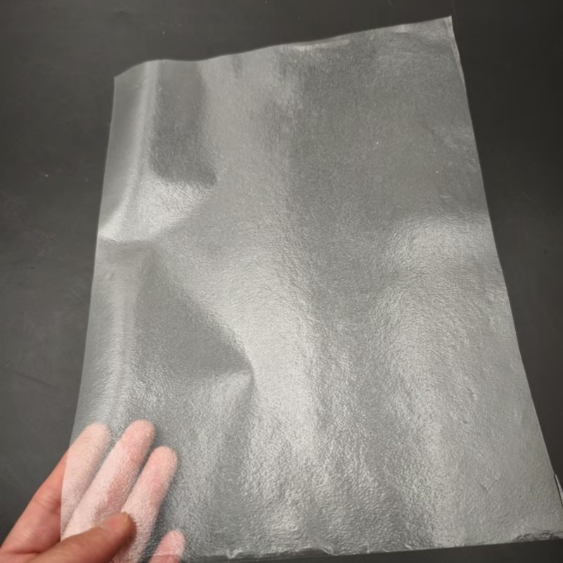 Lámina rígida de PVC transparente mate esmerilado para etiquetas