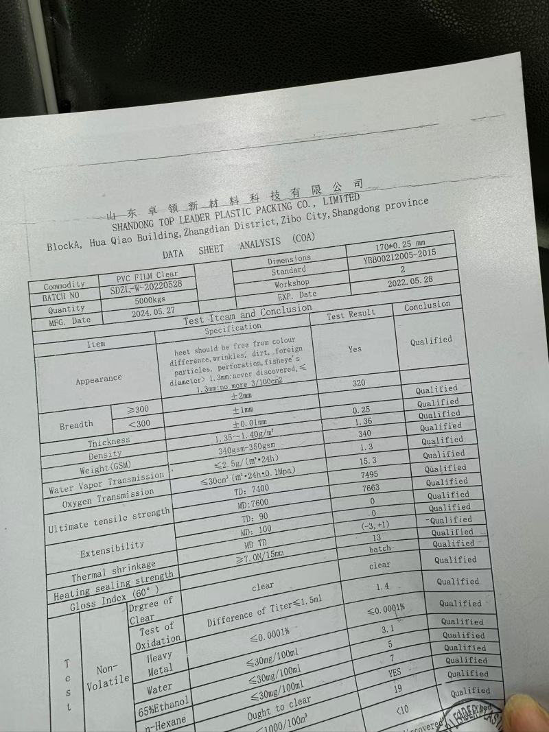 PET187 Aplicaciones versátiles de la película rígida imprimible de PET recubierta transparente Introducción