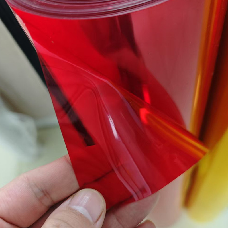 Flerfärgad genomskinlig PVC-plastfilm