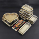 Gouden PET chocolade schaal Plastic Dessert Box