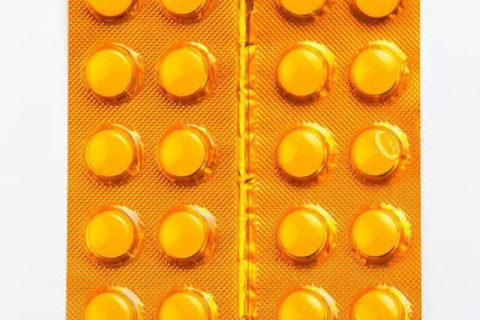 Orangefarbene Tablettenverpackungsfolien aus PVC-Kunststoff