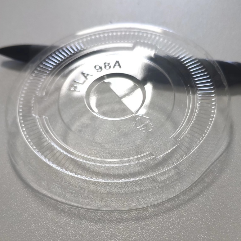 Tapa plana de PLA para vasos de bebidas frías