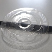 Tapa plana de PLA para vasos de bebidas frías