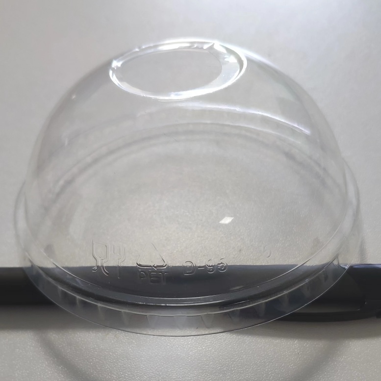 Tapa plana de PLA para vasos de bebidas frías