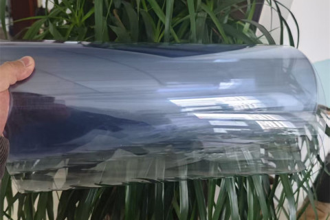 Material termoplástico en láminas PETG de color azul claro