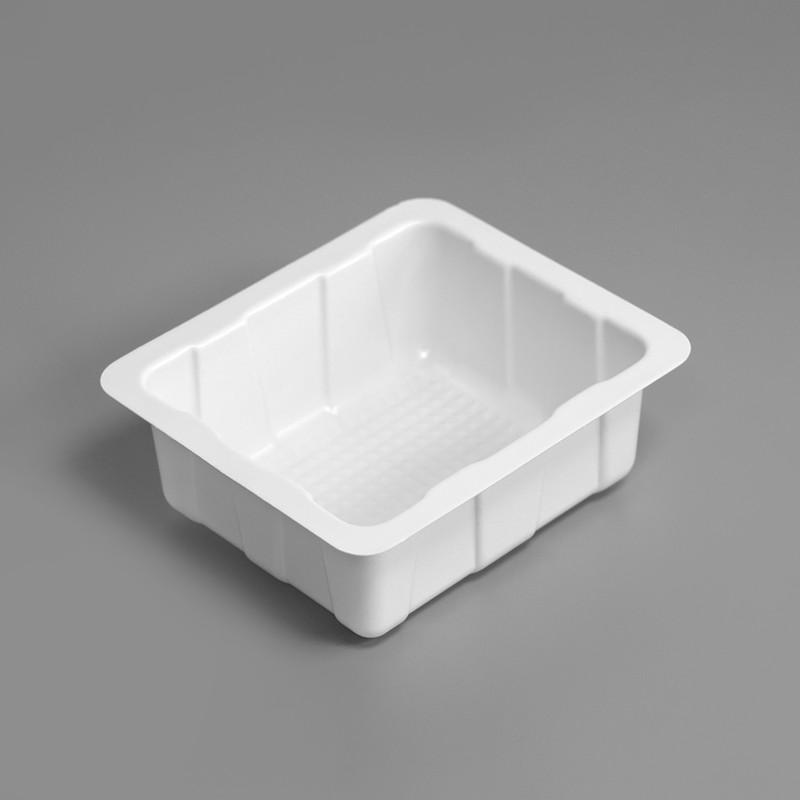 Plateau d'emballage alimentaire en PP blanc