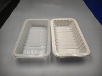 Weißes Einweg-Lebensmitteltablett aus PP