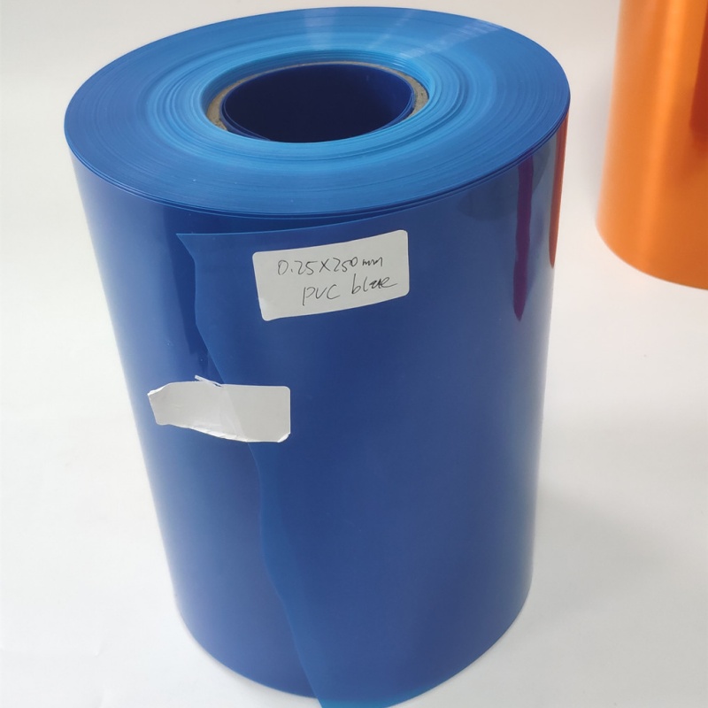 Синяя ПВХ-пленка для внешней упаковки лекарств