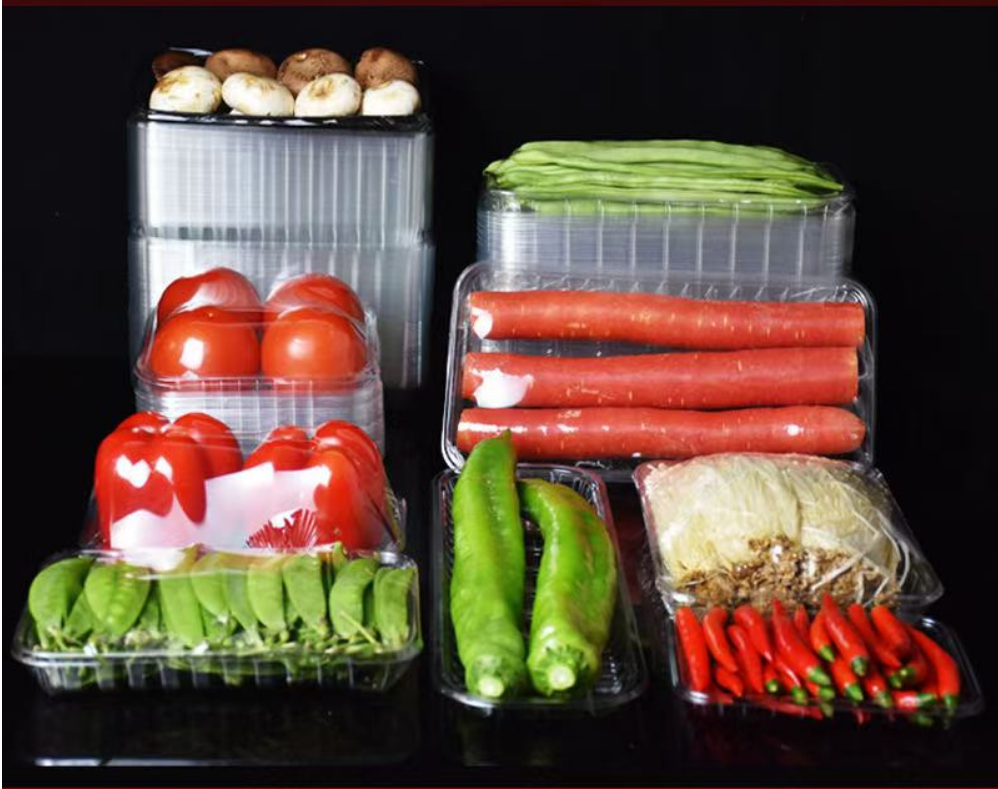 Transparent vegetable packaging
