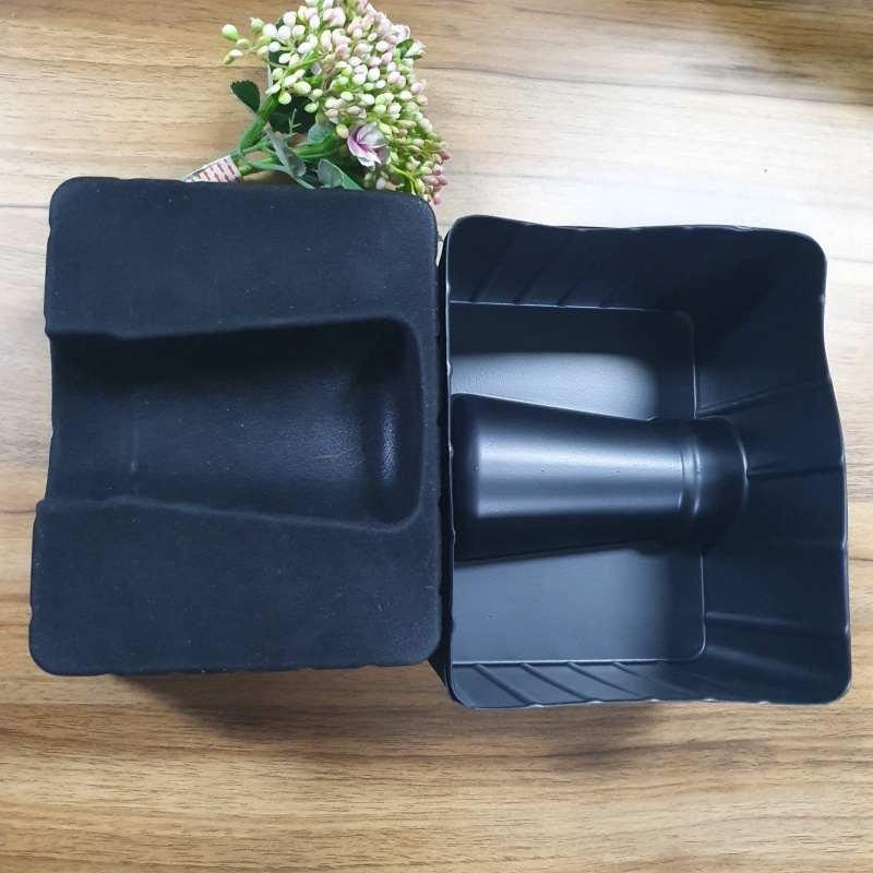 schwarze PS-Flockfolie zum Tiefziehen von Crafts-Innenschalen