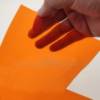 emballage primaire en film PVC rigide de couleur orange