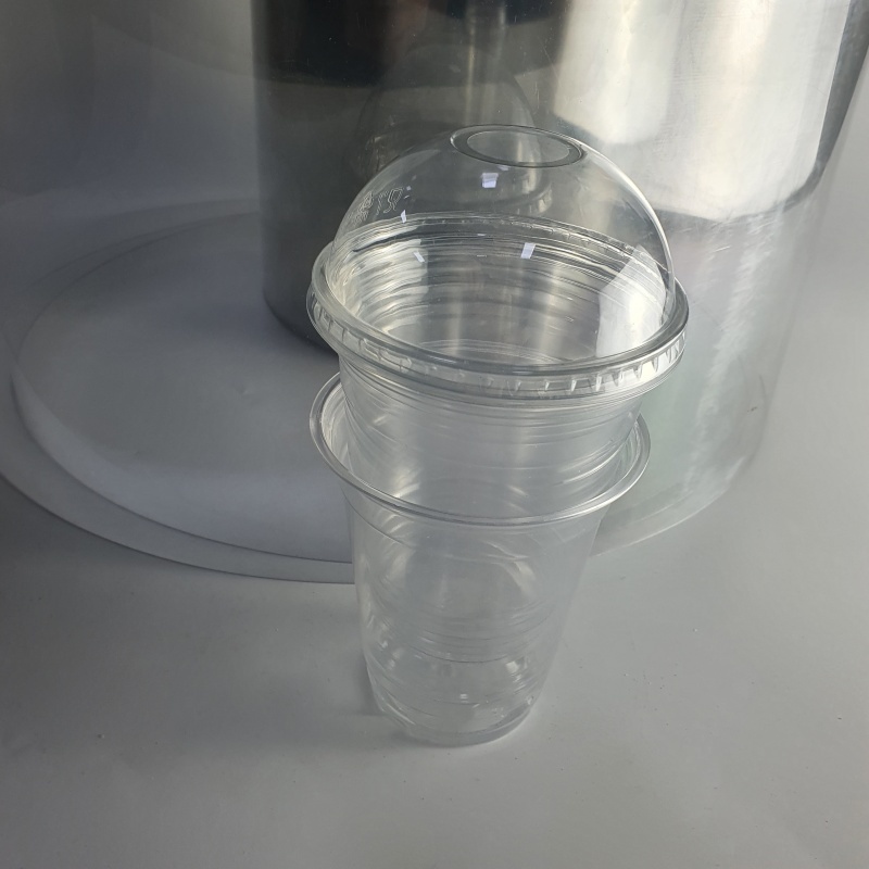 Przezroczysta folia PET z materiałów pochodzących z recyklingu na kubki #PCR