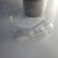 Przezroczysta folia PET z materiałów pochodzących z recyklingu na kubki #PCR