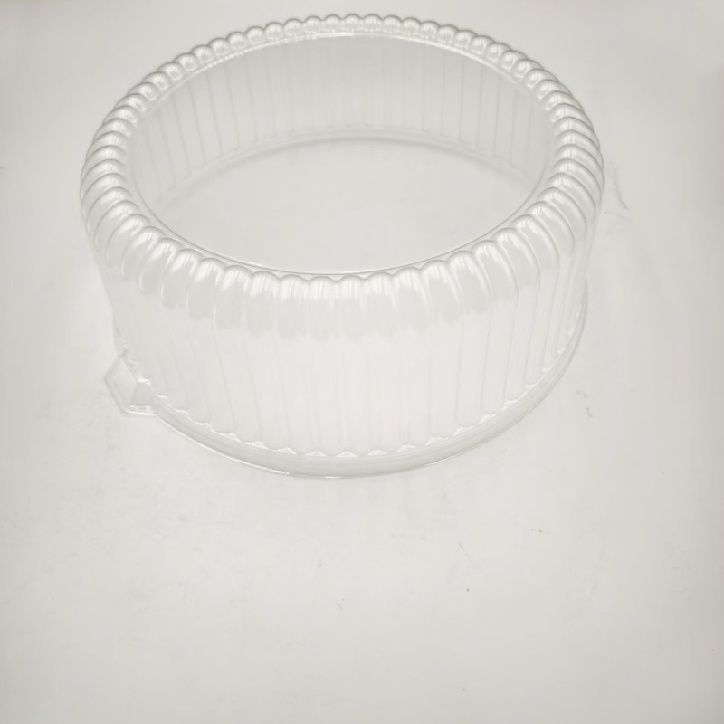 PET Cake Dome and Black Plate Set