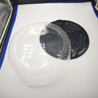 Boîte ronde pour gâteaux en PET, emballage blister avec couvercle