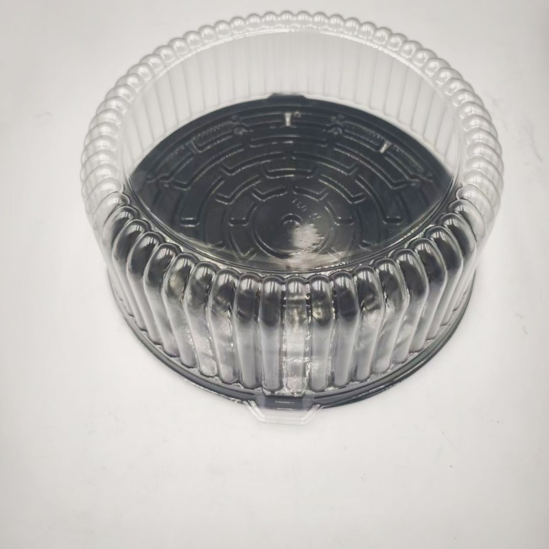 Boîte ronde pour gâteaux en PET, emballage blister avec couvercle