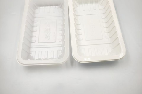 Bandeja de alimentos blanca de PP/EVOH para alta barrera