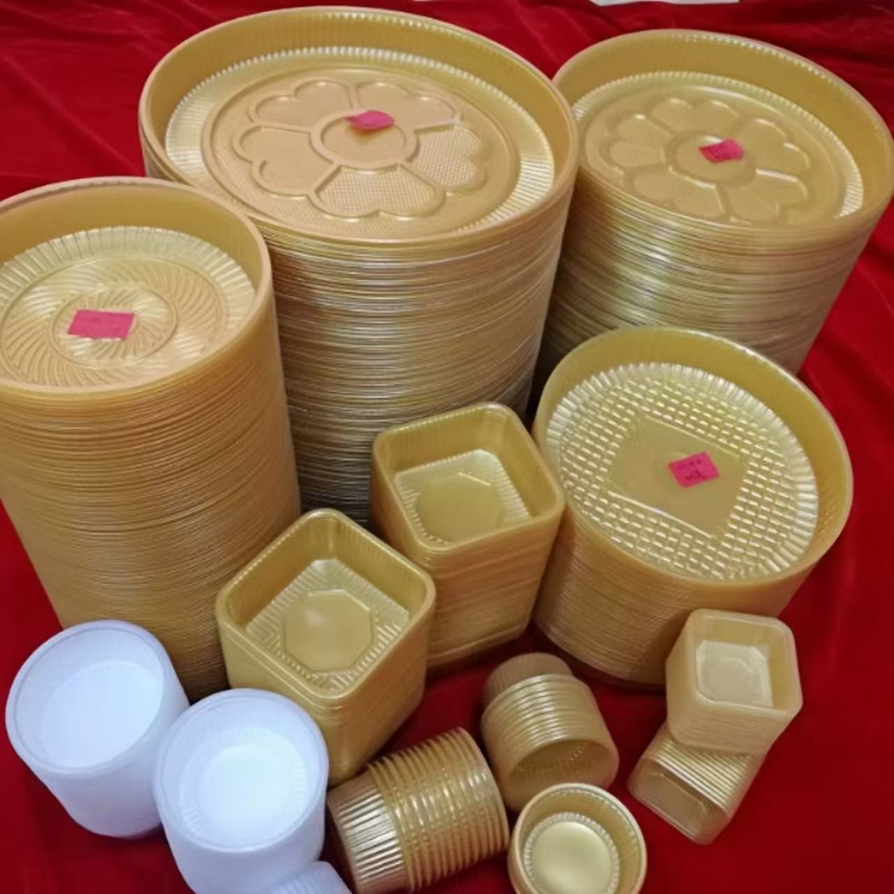 Transparent PET trays Disposable cutlery packaging