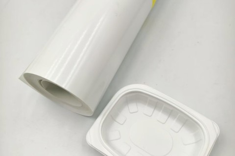 Λευκή άκαμπτη μεμβράνη ΡΡ για δίσκο τροφίμων