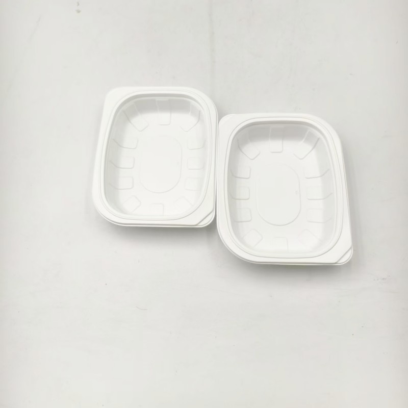 Bandeja desechable de PP blanca para alimentos para envasado de carne