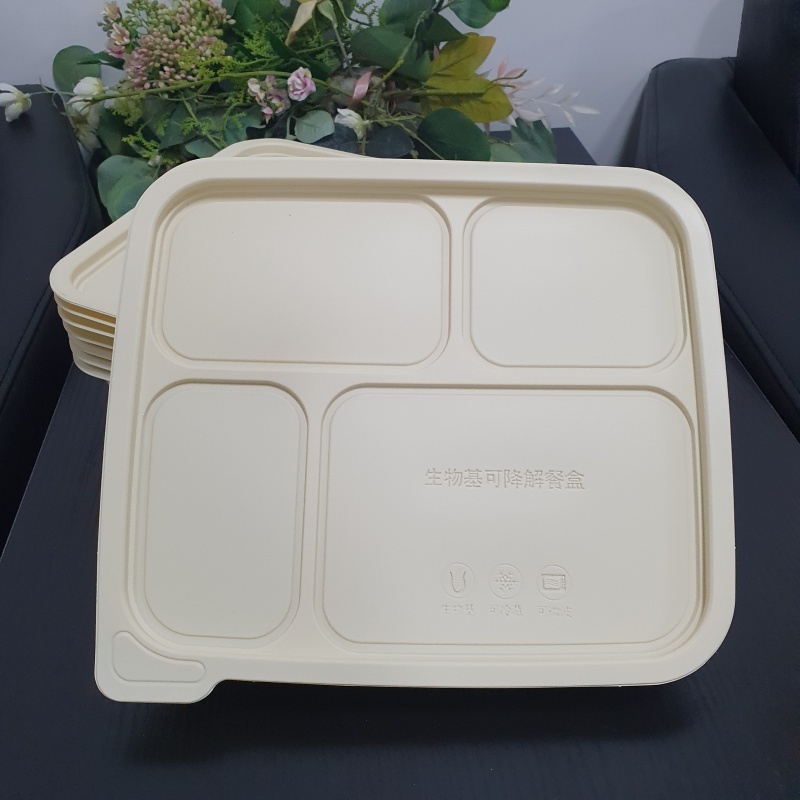 biologisch abbaubare Einweg-Lunchbox mit Deckel