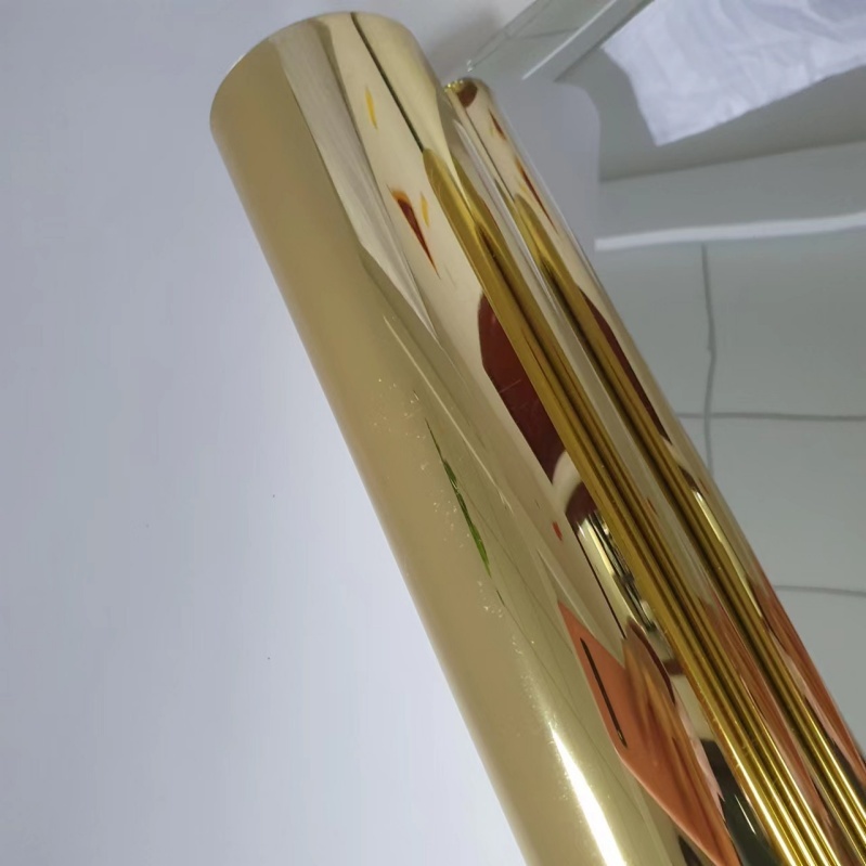 Tấm PET mạ kim loại màu vàng 600 micron