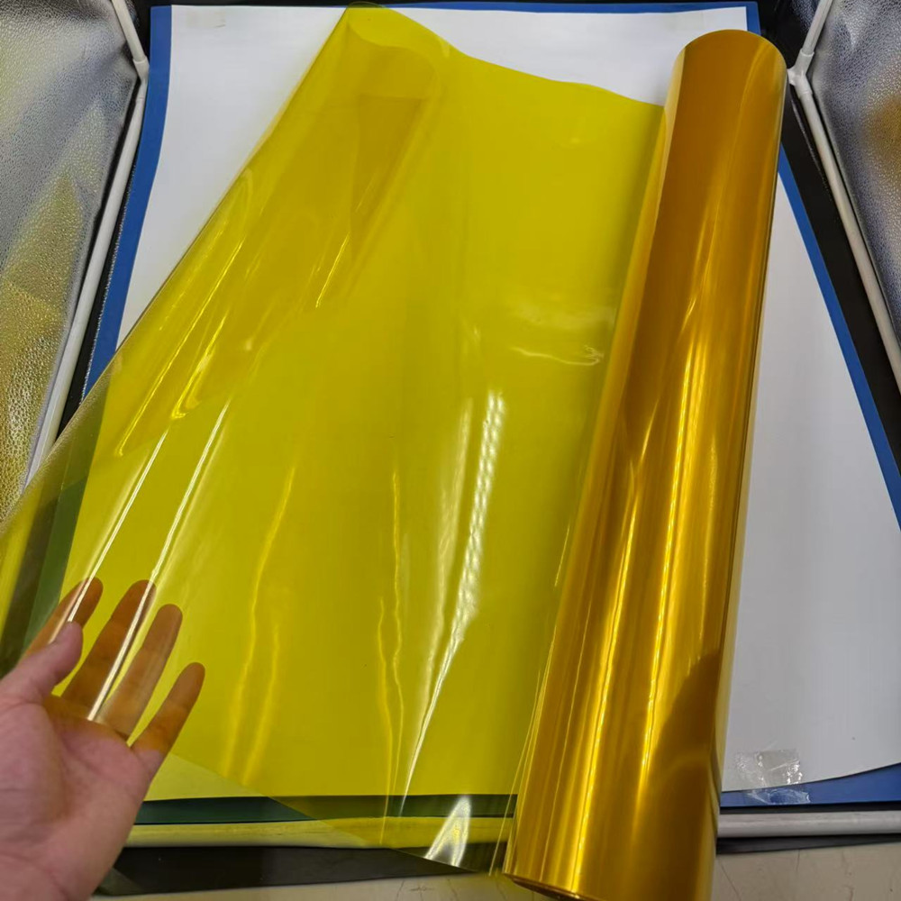 Yellow PVC plastic sheet