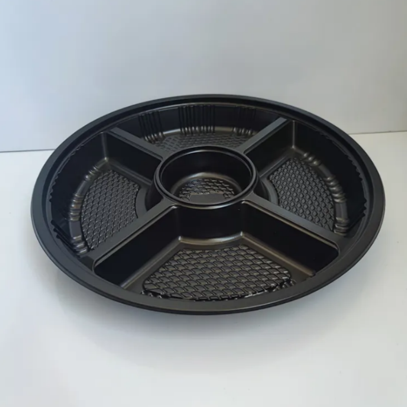 Plateau à sushi jetable en plastique PS / boîte