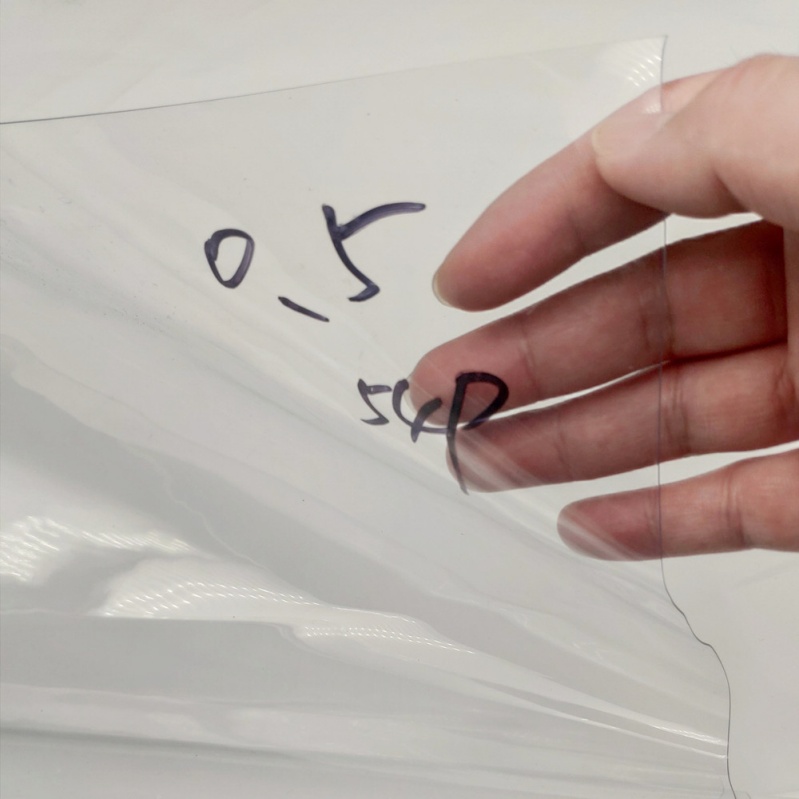 Two ultra-transparent soft PVC sheets, 0.5mm 1mm