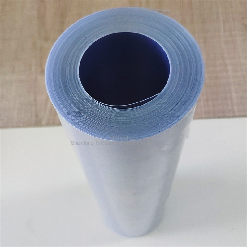 Rouleau de film PVC rigide bleu transparent de 250 microns pour emballage blister pharmaceutique