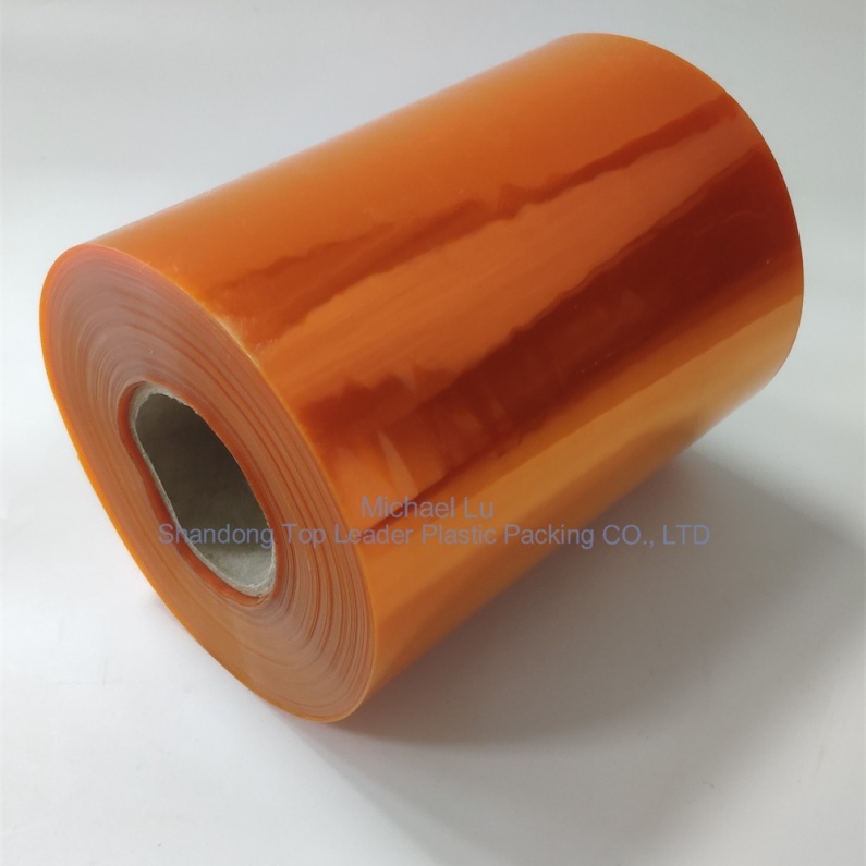 transparent orange color rigid pvc film for thermoforming