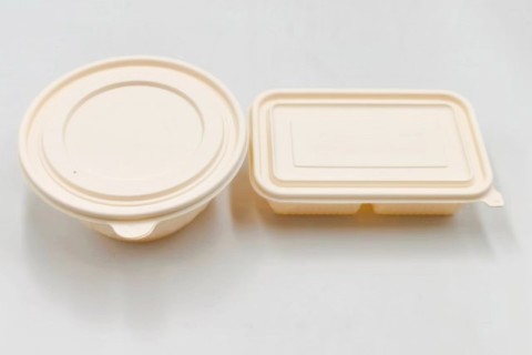 Mangkuk Salad Tepung Jagung Boleh Dipakai dengan Penutup