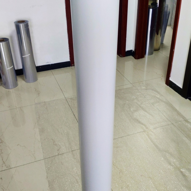 White plain PVC Sheet Roll for printing Laminate Wood Grain Furniture Films