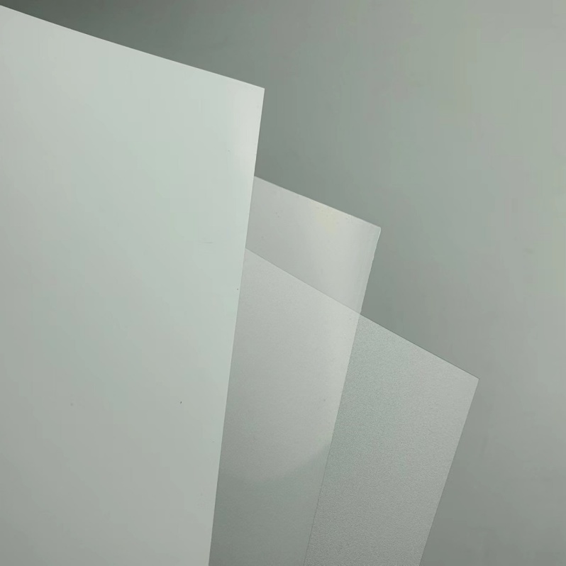 Transparent polypropylene sheets for folder covers