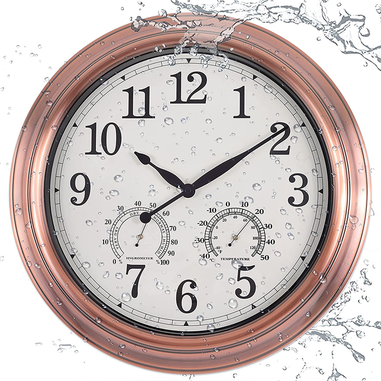 Wasserdichte antike Kunststoff-Wanduhr für den Außenbereich