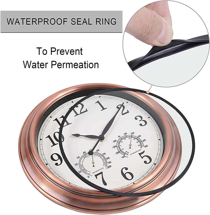 Wasserdichte antike Kunststoff-Wanduhr für den Außenbereich