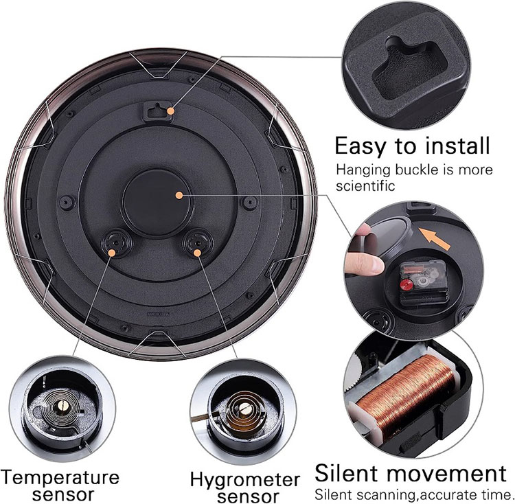 Wasserdichte antike Kunststoff-Wanduhr für den Außenbereich