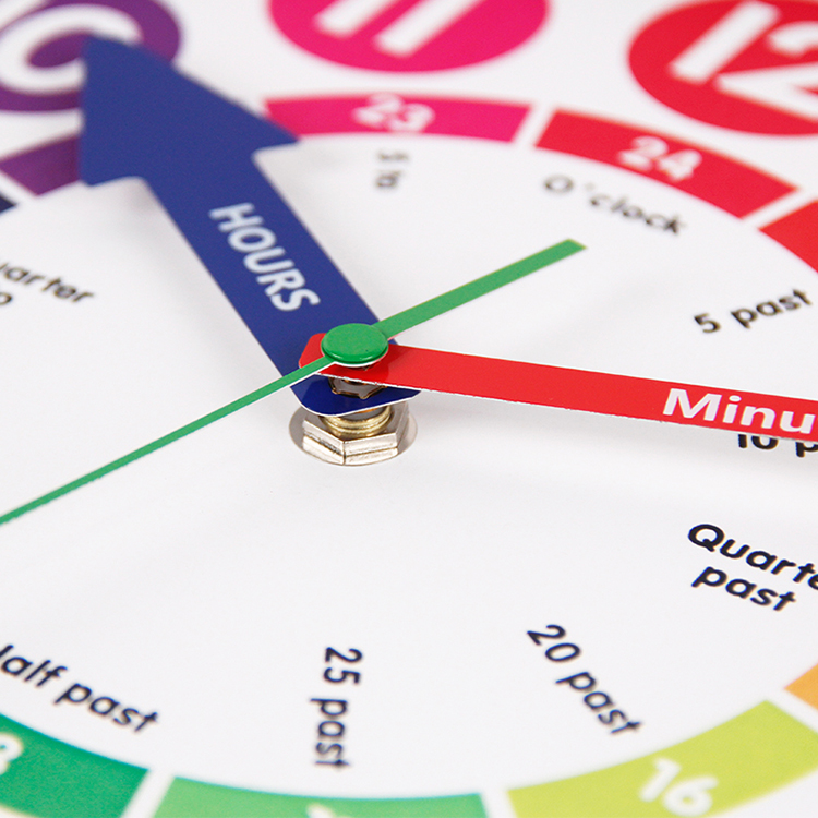 Orologio da parete in acrilico al quarzo per l'apprendimento dell'educazione dei bambini