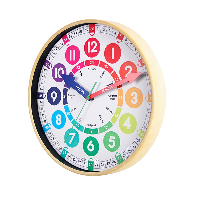 Education plastic wall clock