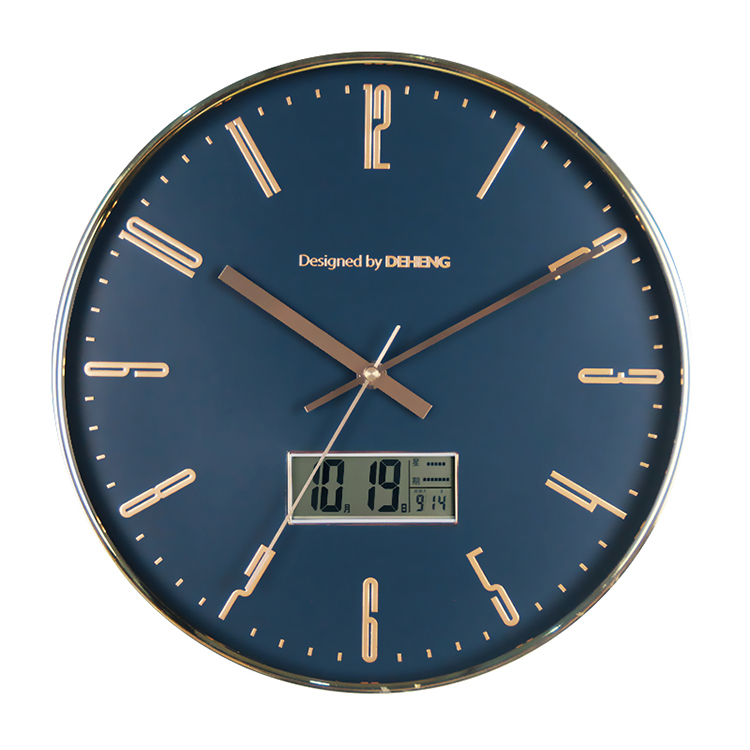 Moderne digitale LCD-Uhr mit Thermometer